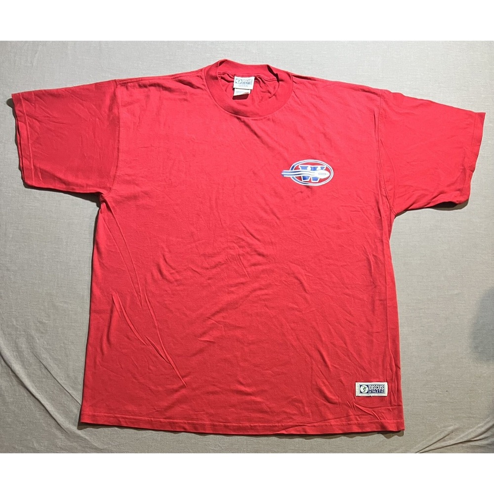 Vintage Washington State Cougars Football Discus Athletics Shirt Mens 2XL‎ Red.